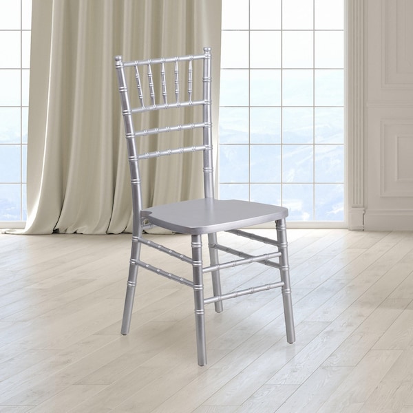 Flash Furniture HERCULES Series Silver Wood Chiavari Chair, PK2 2-XS-SILVER-GG - main